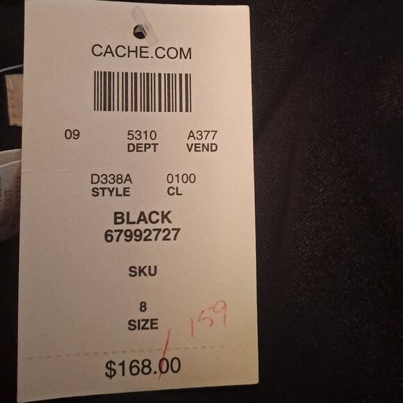 Cache Black and Gray Sleeveless Dress - Picture 6 of 6